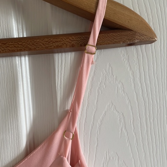 PinkBlush Pink Maxi Dress Semi Sheer Lined Dress Size Small - Picture 5 of 9